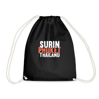 Vintage Thaïlande Asie Coucher de soleil Phuket Surin - Sac de sport léger - noir - Devant