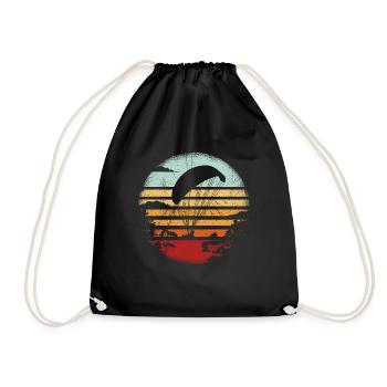 Paragliding Gleitschirmflieger Pilot Vintage Parag - Turnbeutel - Schwarz - Vorne