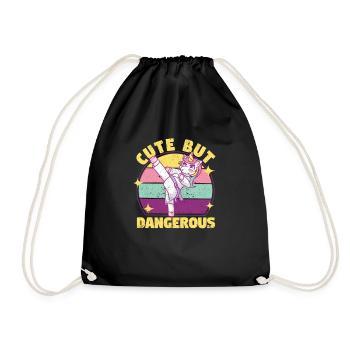 Drôle de Karaté Unicorn Lovers Arts Martiaux - Sac de sport léger - noir - Devant