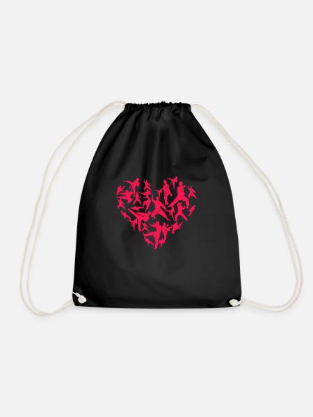 Kampfkunst Herz Liebe Training Karate Tae Kwon Do - Turnbeutel - Schwarz
