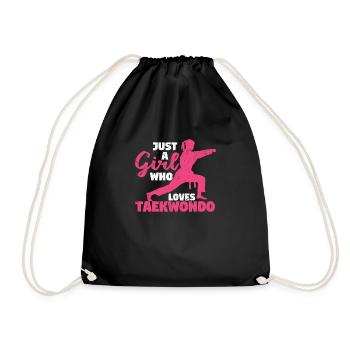 Juste une fille qui aime le taekwondo drôle d’arts martiaux - Sac de sport léger - noir - Devant