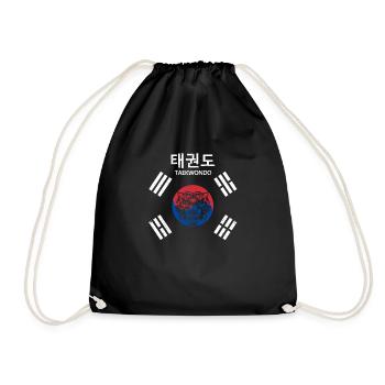 Tae Kwon Do Tiger Korea Lustig Taekwondo Korea - Turnbeutel - Schwarz - Vorne