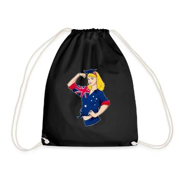 Fille australienne incassable I Heritage Australia - Sac de sport léger - noir - Devant