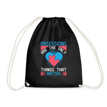 Les obsessions sont les seules choses qui comptent - Sac de sport léger - noir - Devant