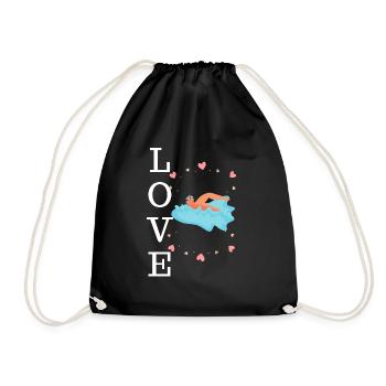 Comedy Swimming - Drawstring Bag - black - Front