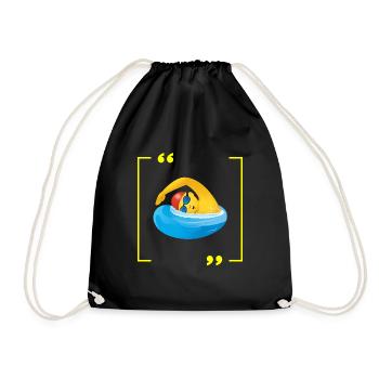 Comedy Swimming - Drawstring Bag - black - Front