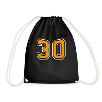 Numéro 30 Orange - Sac de sport léger - noir - Devant