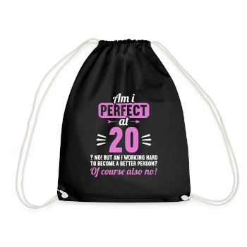 Suis-je parfait à 20 ans 20 ans - Sac de sport léger - noir - Devant