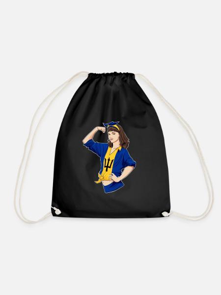 Barbados Girl Unbreakable I Barbados Heritage - Drawstring Bag - black