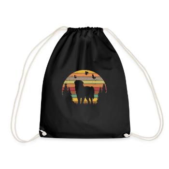 Leonberger Rétro - Sac de sport léger - noir - Devant