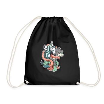 Licorne Licorne Je ne suis pas folle - Sac de sport léger - noir - Devant