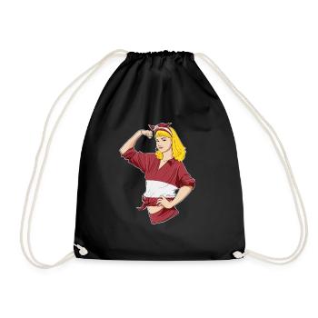 Latvian Girl Unbreakable I Latvian Heritage I - Drawstring Bag - black - Front