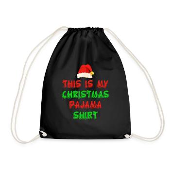 This Is My Christmas Pajama - Drawstring Bag - black - Front