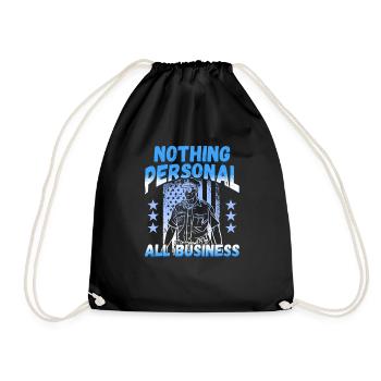 Law Enforcment Design for a Police Officer - Drawstring Bag - black - Front