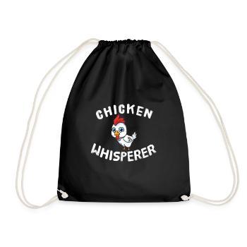 Funny Chicken Lover Chicken Whisperer - Drawstring Bag - black - Front