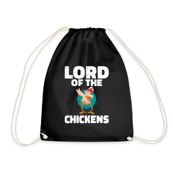Lord of the Chickens Chicken Breeder Chicken Landwir - Drawstring Bag - black - Front
