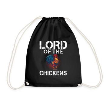 Lord of the Chickens Chicken Farm Out - Drawstring Bag - black - Front