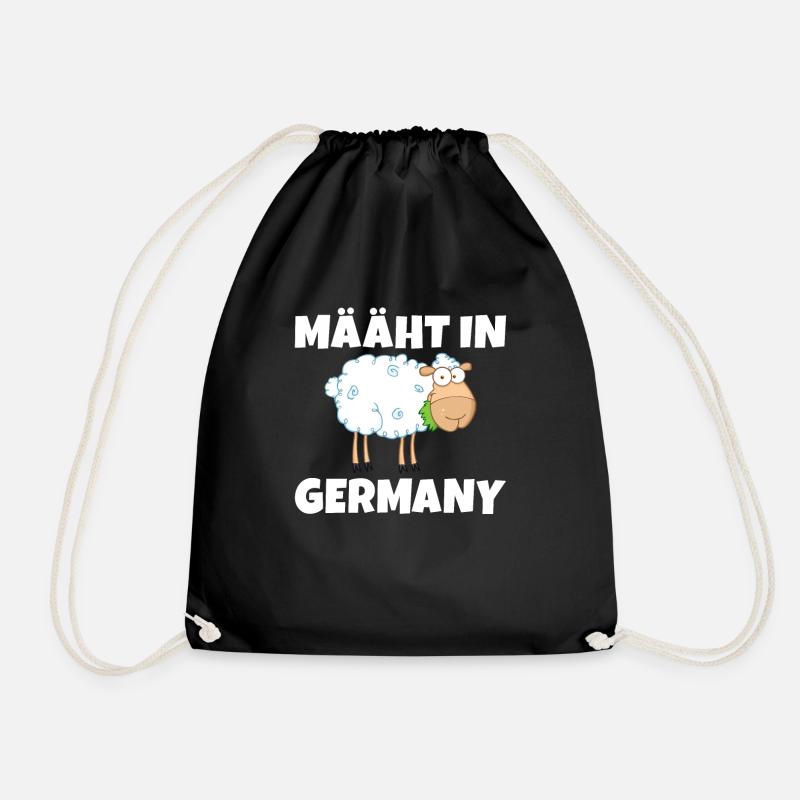Mäht in Germany Rasenmäher Garten Kleingärtner - Turnbeutel - Schwarz