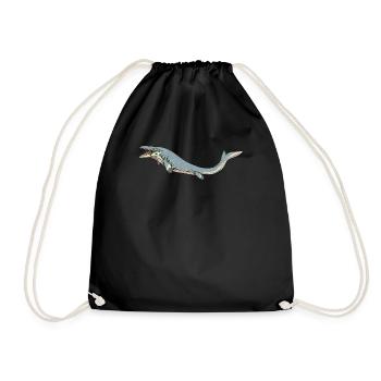Mosasaurus I Marine Repiel Cretaceous Fossils - Drawstring Bag - black - Front