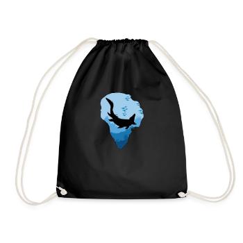 Mosasaurus I Marine Repiel Cretaceous Fossils - Drawstring Bag - black - Front