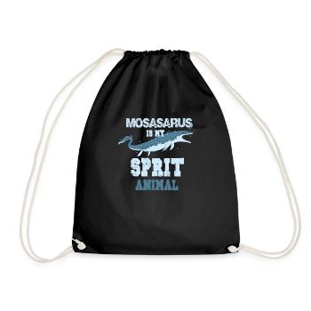 Mosasaurus I Marine Repiel Cretaceous Fossils - Drawstring Bag - black - Front
