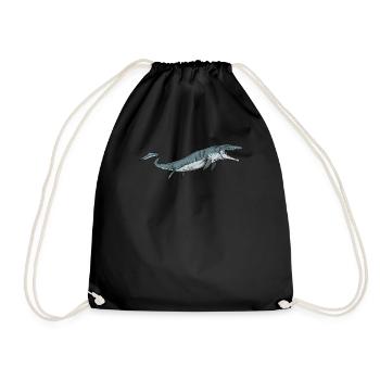 Mosasaurus I Marine Repiel Cretaceous Fossils - Drawstring Bag - black - Front
