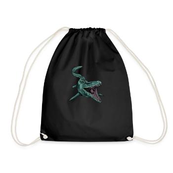 Mosasaurus I Marine Repiel Cretaceous Fossils - Drawstring Bag - black - Front