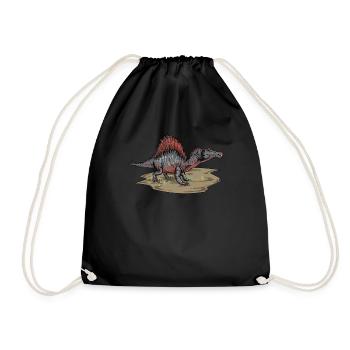 Spinosaurus I Thorn Lizard Cretaceous Fossil - Drawstring Bag - black - Front