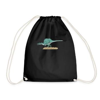 Spinosaurus I Thorn Lizard Cretaceous Fossil - Drawstring Bag - black - Front