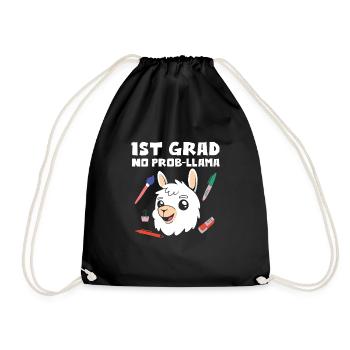 Cadeau de chemise Sans Lama de 1ère année - Sac de sport léger - noir - Devant