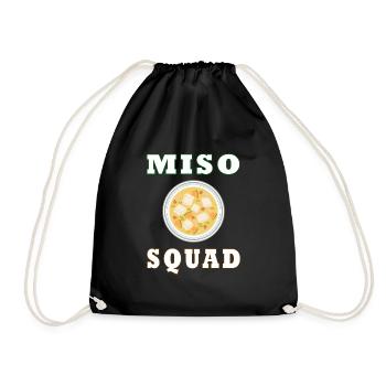Miso Squad Japanese Food Team Ramen - Drawstring Bag - black - Front