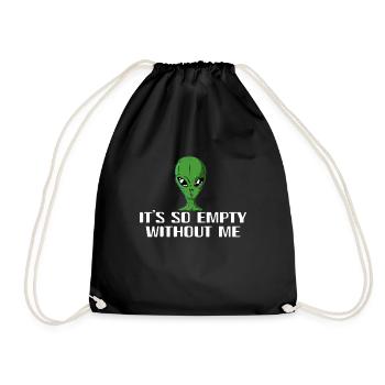 Alien Gift Extraterrestrial Ufo Area 51 Sci-fi - Drawstring Bag - black - Front
