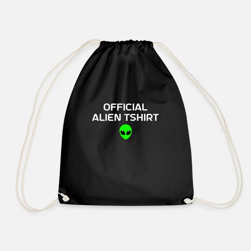 Alien Gift Extraterrestrial Ufo Area 51 Sci-fi - Drawstring Bag - black