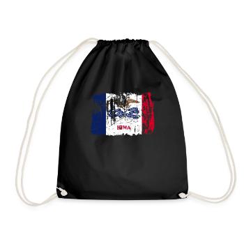 Cadeau d’équipe de l’Iowa - Sac de sport léger - noir - Devant
