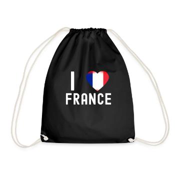 France Drapeau France Paris Marseille Français - Sac de sport léger - noir - Devant