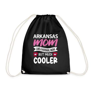 Arkansas mother gift - Drawstring Bag - black - Front