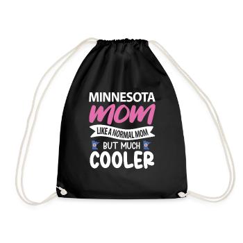 Proud Flag Gift of Minnesota - Drawstring Bag - black - Front