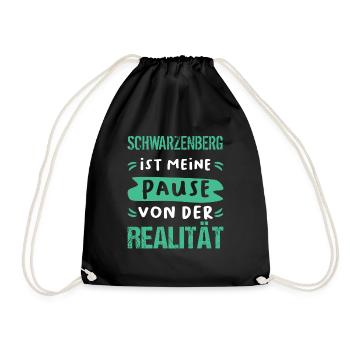 Schwarzenberg ist meine Pause - Turnbeutel - Schwarz - Vorne