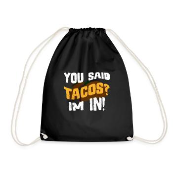 Taco Tuesday Torero Salsa Latino Mexican Nacho - Drawstring Bag - black - Front