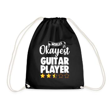 World's Okayest Guitar Player - Drawstring Bag - black - Front