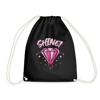 Diamond - Drawstring Bag - black - Front