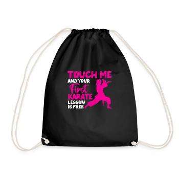 Martial Arts Touch Me und Ihre erste Karate-Stunde - Turnbeutel - Schwarz - Vorne