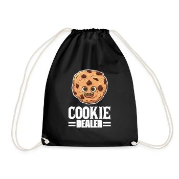 Cookie Dealer Kekshändler Bäcker Gebäckliebhaber - Turnbeutel - Schwarz - Vorne