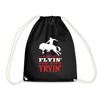 Rodéo américain Cowboy Horse Bull Riding - Sac de sport léger - noir - Devant