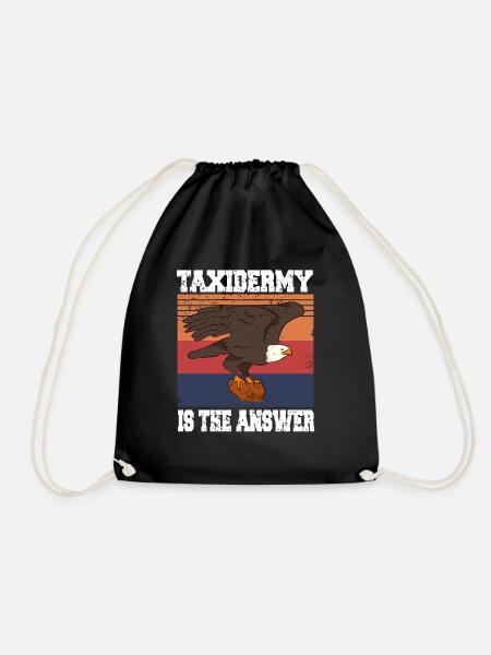Taxidermy is the answer - Drawstring Bag - black