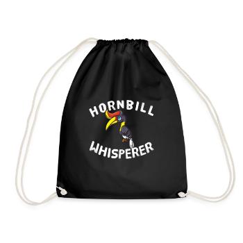Hornbill Whisperer Vogelbeobachter Nashornvogel - Turnbeutel - Schwarz - Vorne