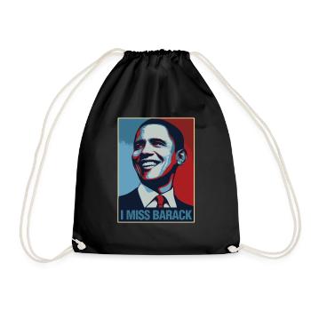 I Miss Barack Obama - Drawstring Bag - black - Front