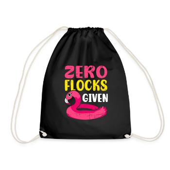 Flamingo Lustiges Flamingo Vogel Geschenk - Turnbeutel - Schwarz - Vorne