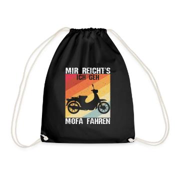 Mir Reichts ich Geh Mofa Roller Fahren Mofafahrer - Turnbeutel - Schwarz - Vorne