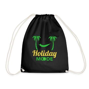 Holiday Fashion Hammock under Palm Trees - Drawstring Bag - black - Front